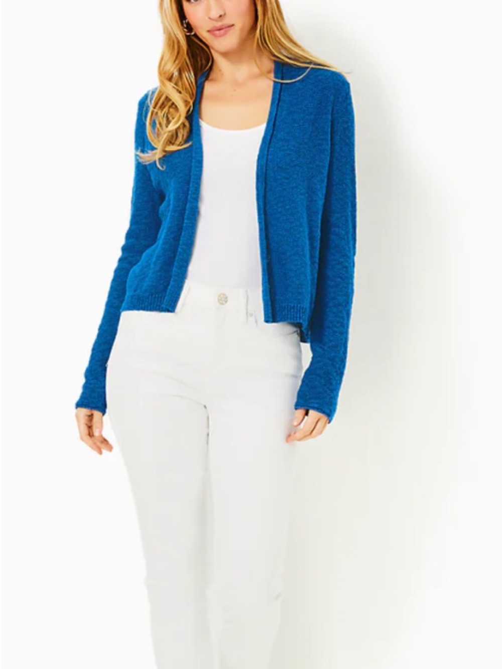 Lilly Pulitzer Royal Blue Lightweight Knit Cardigan NWT